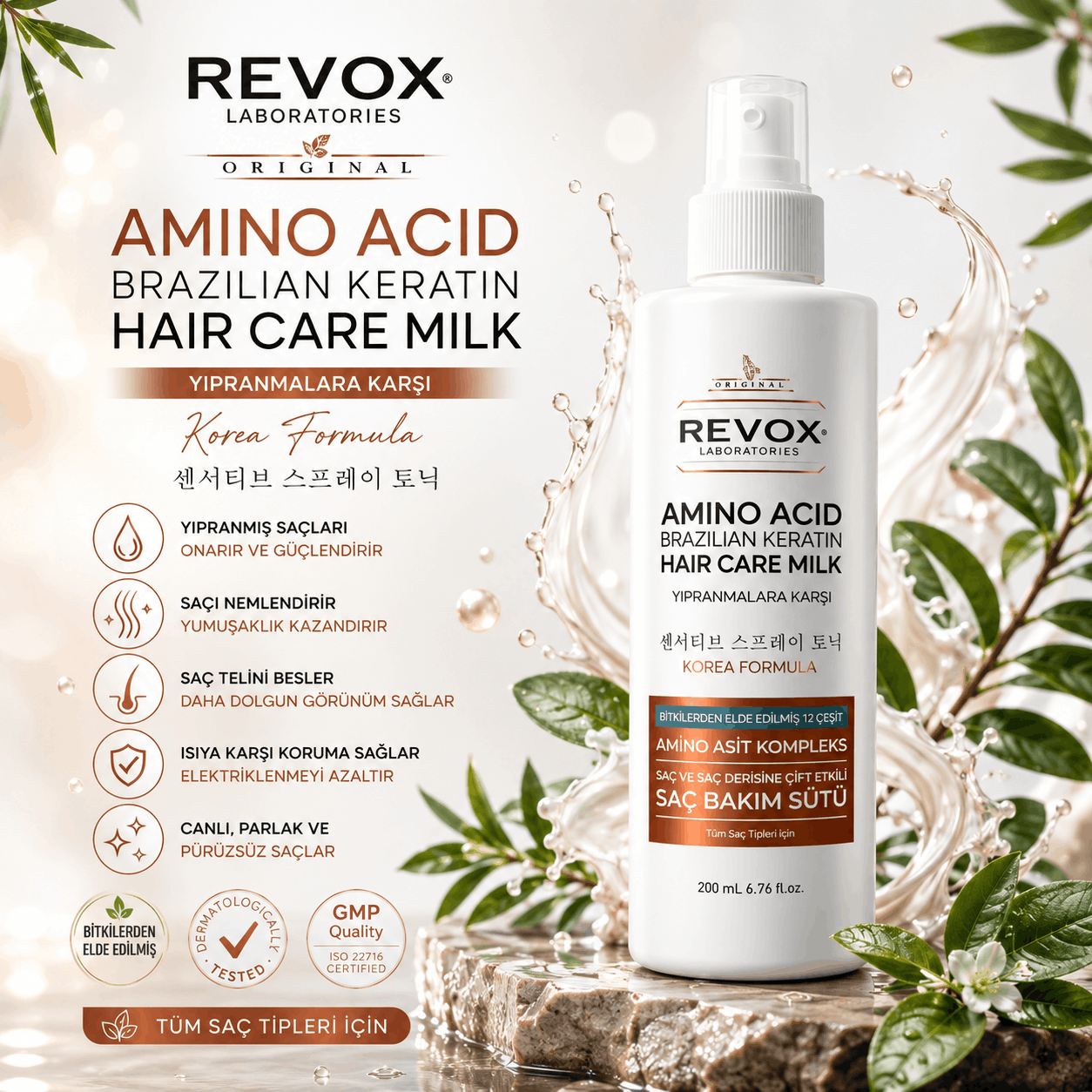Amino Asit Brezilya Keratin Saç Bakım Sütü