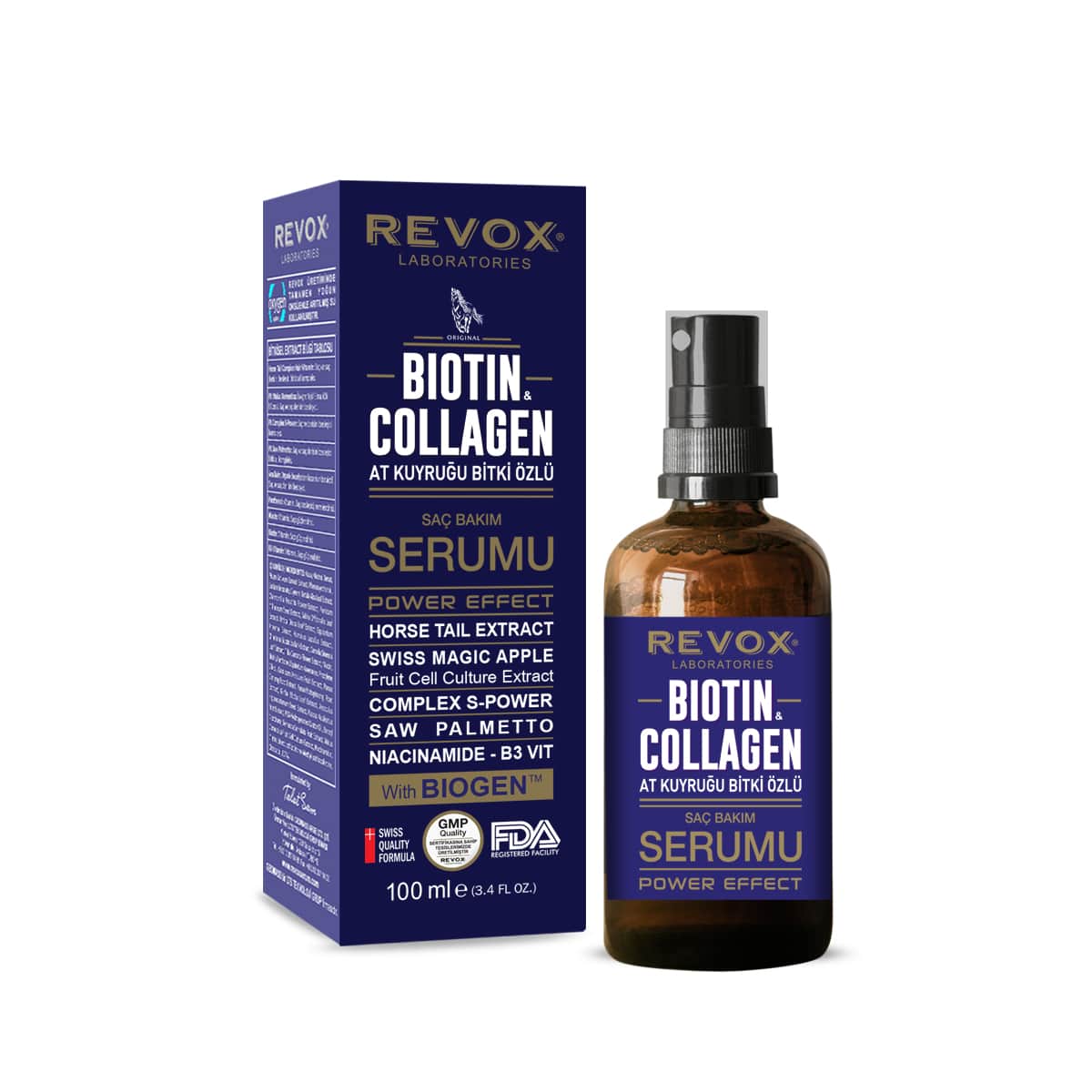 Biotin & Collagen + At Kuyruğu Bitki Özlü Saç Bakım Serumu